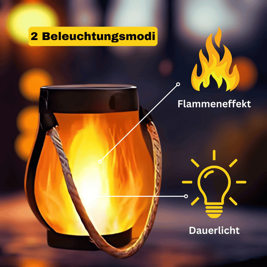 LED Flammenlaterne – Solar & USB