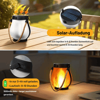 LED Flammenlaterne – Solar & USB