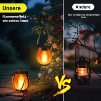 LED Flammenlaterne – Solar & USB