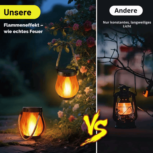 LED Flammenlaterne – Solar & USB
