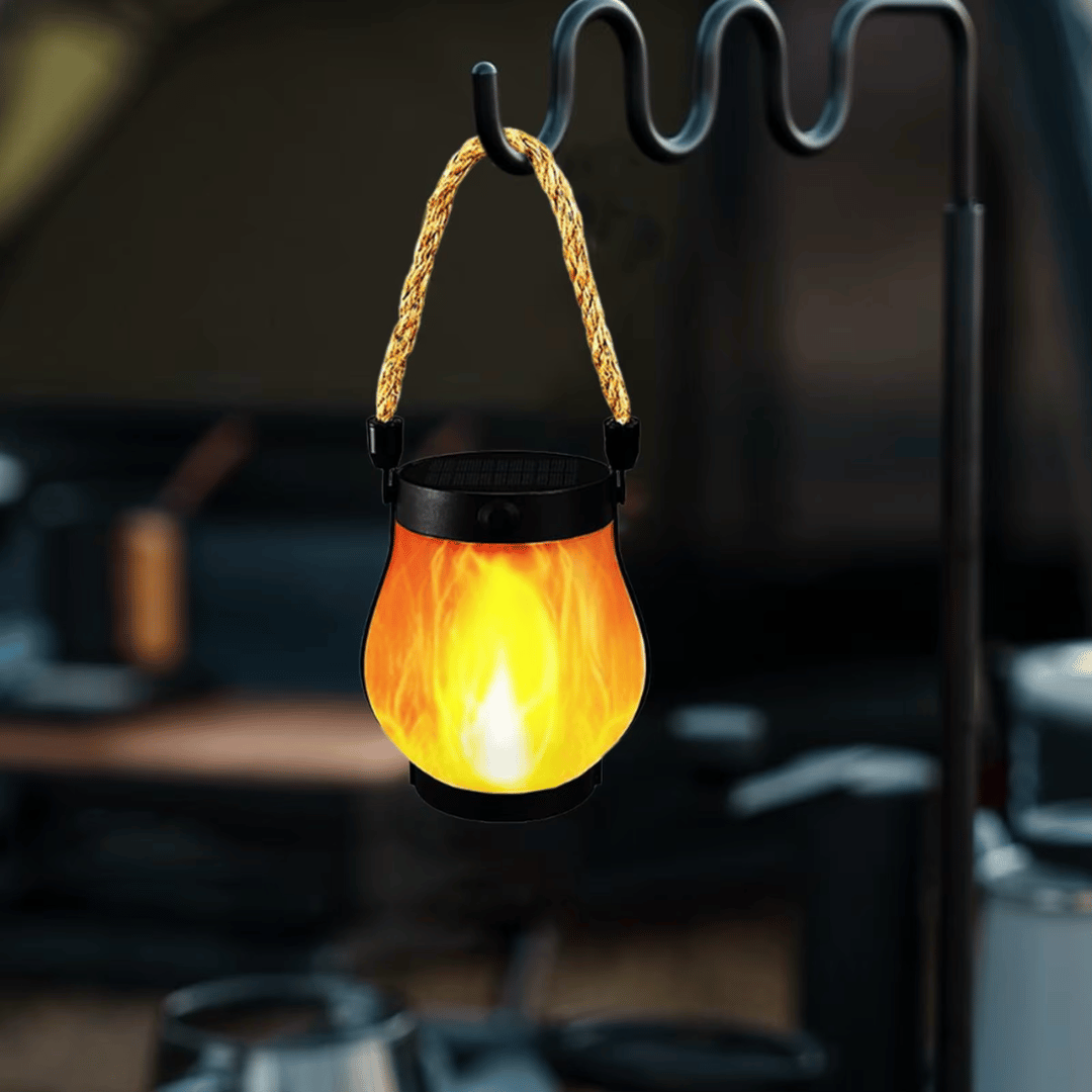 LED Flammenlaterne – Solar & USB
