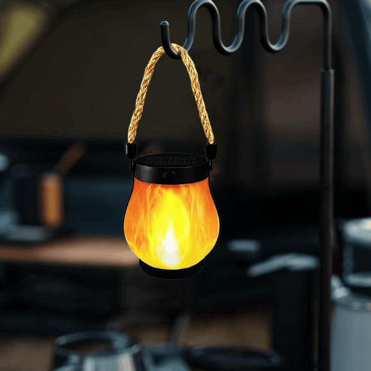 LED Flammenlaterne – Solar & USB