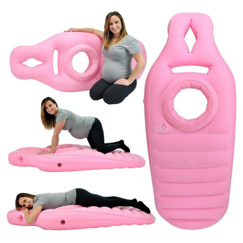 Inflatable maternity mat environmentally friendly PVC maternity mattress pad Concave flocking thickened indoor and outdoor universal mat